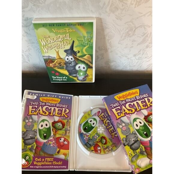 VeggieTales DVD Set Twas The Night Before Easter & The Wonderful Wizard Of Has - Picture 4 of 5